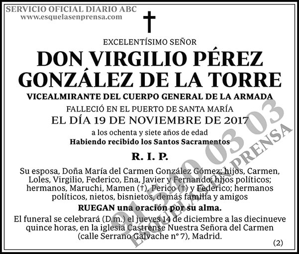 Virgilio Pérez González de la Torre